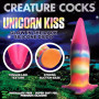 Dildo in silicone con ventosa creatura vaginale anale Unicorn Tongue Glow in the Dark Rainbow