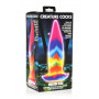 Dildo in silicone con ventosa creatura vaginale anale Unicorn Tongue Glow in the Dark Rainbow