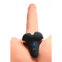 Masturbatore maschile in silicone per pene e testicoli 10X Silicone Cock & Ball Ring + Taint Stim - Black