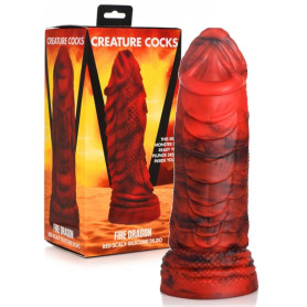 Dildo creature vaginale anale in silicone realistico Fire Dragon Red Scaly Silicone Dildo - Red