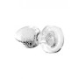 Plug anale in vetro dilatatore indossabile Glow-In-The-Dark Glass Anal Plug - Medium