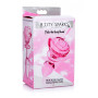 Plug anale in vetro con rosa dilatatore indossabile Glass Small Anal Plug - Pink Rose