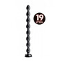 Fallo maxi anale grande dilatatore dildo fallo a sfere Beaded Hose -Long - Black