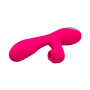 Vibratore rabbit vaginale con succhia clitoride Caribbean Shine pink