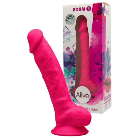 Dildo vaginale anale in silicone realistico con ventosa Adam S Silexpan fucsia