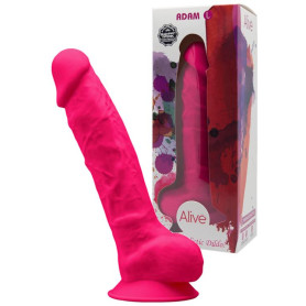 Dildo grande anale vaginale in silicone realistico con ventosa Adam L Silexpan fucsia