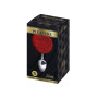 Plug anale piccolo in metallo con coda Metal Anal Fluffy Plug S red