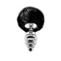 Plug anale grande in metallo con coda Metal Anal Fluffy Twist Plug L