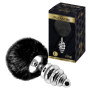 Plug anale grande in metallo con coda Metal Anal Fluffy Twist Plug L