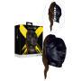 Maschera con coda bondage Mask with Brown Ponytail Black