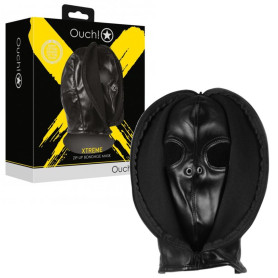 Maschera integrale sadomaso Zip-up Bondage Mask Black