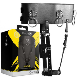 Imbracatura bondage con supporto fetish per vibratore Belt with Vibrator Holder Black