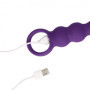 Plug anale vibrante a sfere Teardrop Shaped Anal Vibrator Clear Purple