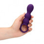 Plug anale vibrante a sfere Teardrop Shaped Anal Vibrator Clear Purple