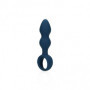 Plug anale piccolo in silicone Teardrop Shaped Anal Plug Small Baltic Blue