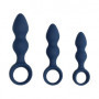 Plug anale piccolo in silicone Teardrop Shaped Anal Plug Small Baltic Blue