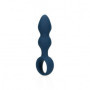 Plug anale in silicone Teardrop Shaped Anal Plug Medium Baltic Blue