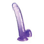 Dildo MAXI vaginale anale realistico con ventosa King Cock Clear 9 Inch Balls purple