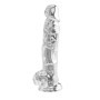 Dildo realistico maxi vaginale anale con ventosa e testicoli Clear Dildo w. Balls 8 inch