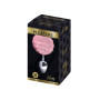 Plug anale piccolo in metallo con coda Metal Anal Fluffy Plug M pink