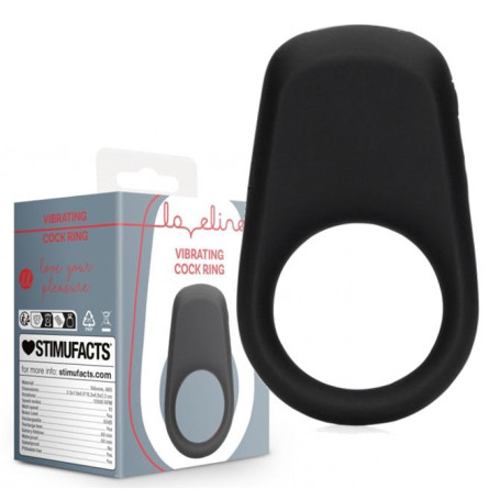 Anello fallico vibrante in silicone Vibrating Cock Ring Licorice Black