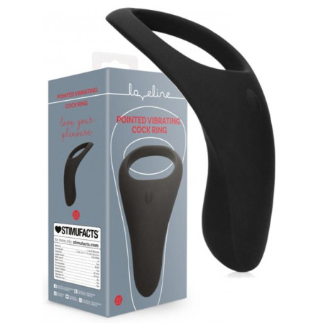 Anello fallico vibrante in silicone Pointed Vibrating Cock Ring Licorice Black