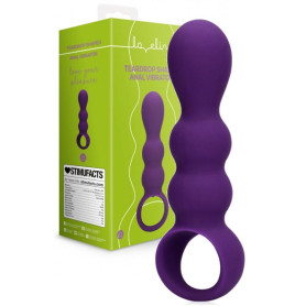 Plug anale vibrante a sfere Teardrop Shaped Anal Vibrator Clear Purple