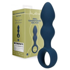 Plug anale piccolo in silicone Teardrop Shaped Anal Plug Small Baltic Blue