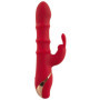 Vibratore vaginale rabbit in silicone Vibrator with 3 Moving Rings