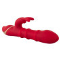 Vibratore vaginale rabbit in silicone Vibrator with 3 Moving Rings