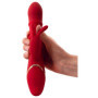 Vibratore vaginale rabbit in silicone Vibrator with 3 Moving Rings