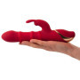 Vibratore vaginale rabbit in silicone Vibrator with 3 Moving Rings