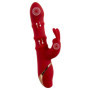 Vibratore vaginale rabbit in silicone Vibrator with 3 Moving Rings