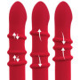 Vibratore vaginale rabbit in silicone Vibrator with 3 Moving Rings