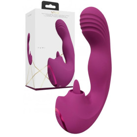 Vibratore vaginale per punto G Yumi Triple Motor G-Spot Finger Motion Vibrator and Flickering Tongue Stimulator Pink
