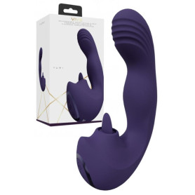 Vibratore vaginale per punto G Yumi Triple Motor G-Spot Finger Motion Vibrator and Flickering Tongue Stimulator Purple