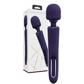 Vibratore wand vaginale per punto G Kiku Double Ended Wand with Innovative G-Spot Flapping Stimulator Purple