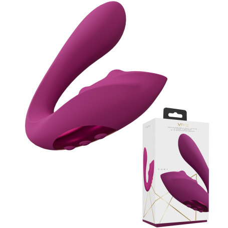 Vibratore vaginale Yuki Dual Motor G-Spot Vibrator with Massaging Beads Pink