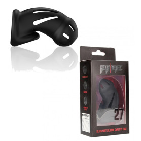 Gabbia di castità Model 27 Ultra Soft Silicone Chastity Cage Black