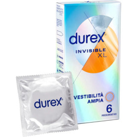 Preservativi Durex Invisible XL in lattice lubrificati