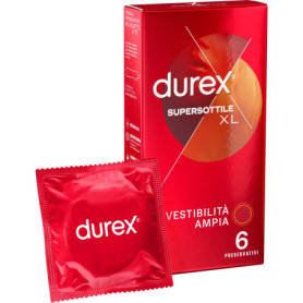 Preservativi durex lubrificati SUPERSOTTILE XL 6 PEZZI
