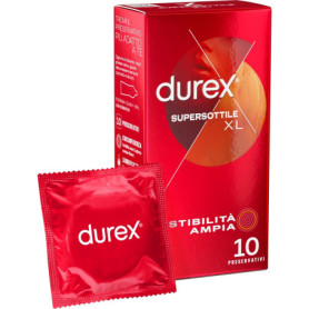 Preservativi Durex in lattice lubrificati SUPERSOTTILE XL 10 PEZZI