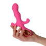 Vibratore in silicone ricaricabile fallo dildo vibrante vaginale clitoride anale