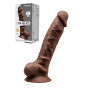 Fallo realistico con ventosa Model 1 9" brown memory foam