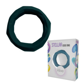 Anello fallico in silicone Stellar ring nero