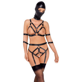 Body con maschera set bondage sexy body costrittivo