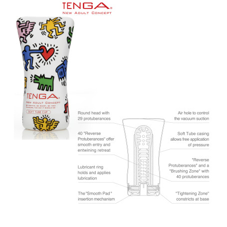 Masturbatore tenga keith haring soft tube