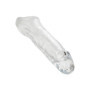 Guaina manicotto realistico per pene con anello testicoli Clear Extension 6.5 In
