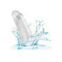 Guaina manicotto realistico per pene con anello testicoli Clear Extension 6.5 In