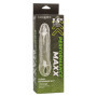 Guaina manicotto realistico per pene con anello testicoli Clear Extension 6.5 In